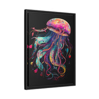 Thumbnail for Celestial Drifter Jellyfish Canvas Wall Art with Frame