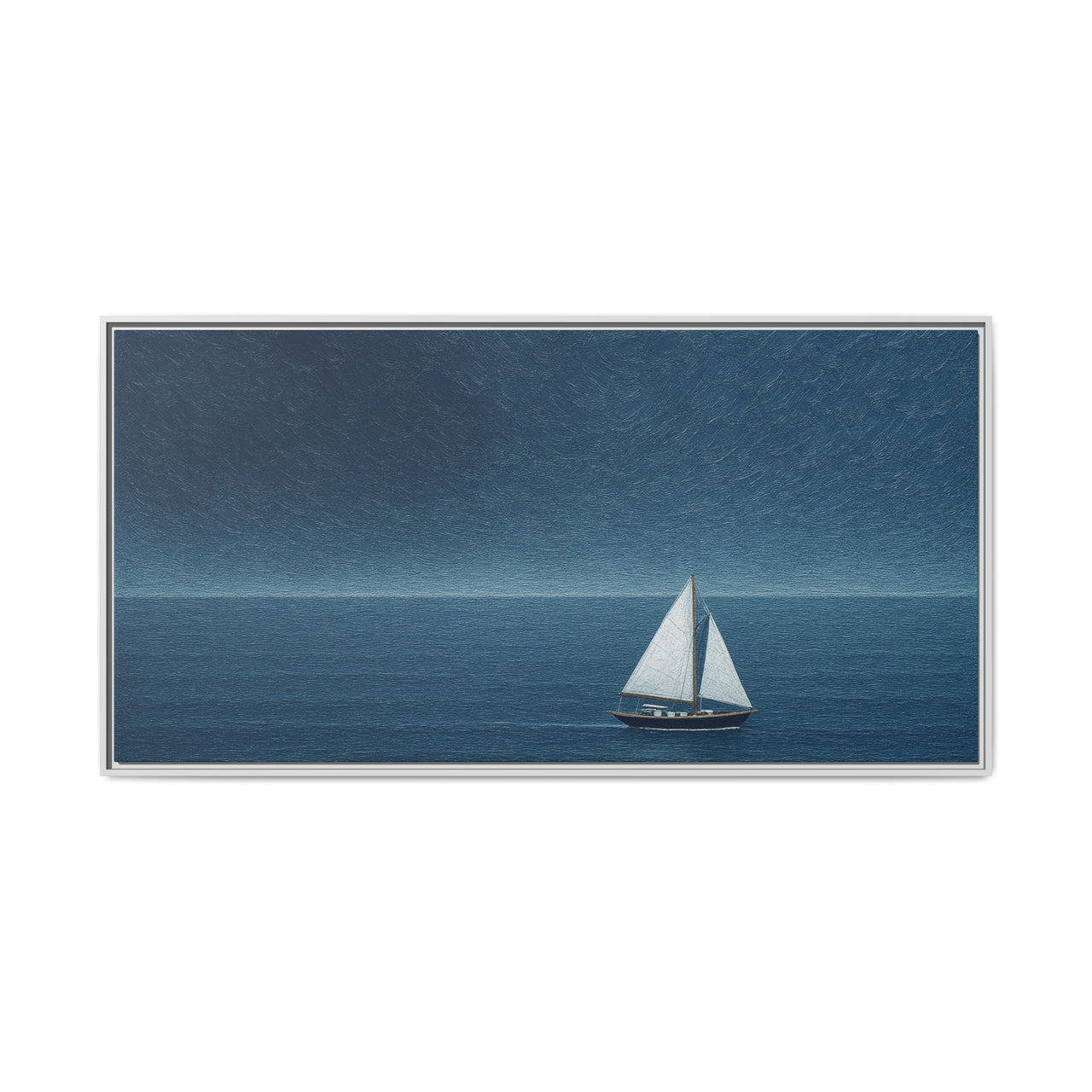 Sail Into Stillness Canvas Wall Art with Frame