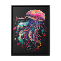 Thumbnail for Celestial Drifter Jellyfish Canvas Wall Art with Frame