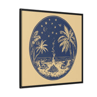 Thumbnail for Beachfire Nights Canvas Wall Art with Frame