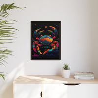 Thumbnail for Neon Tide Crab Canvas Wall Art with Frame
