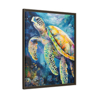 Thumbnail for Gliding Turtle Canvas Wall Art with Frame