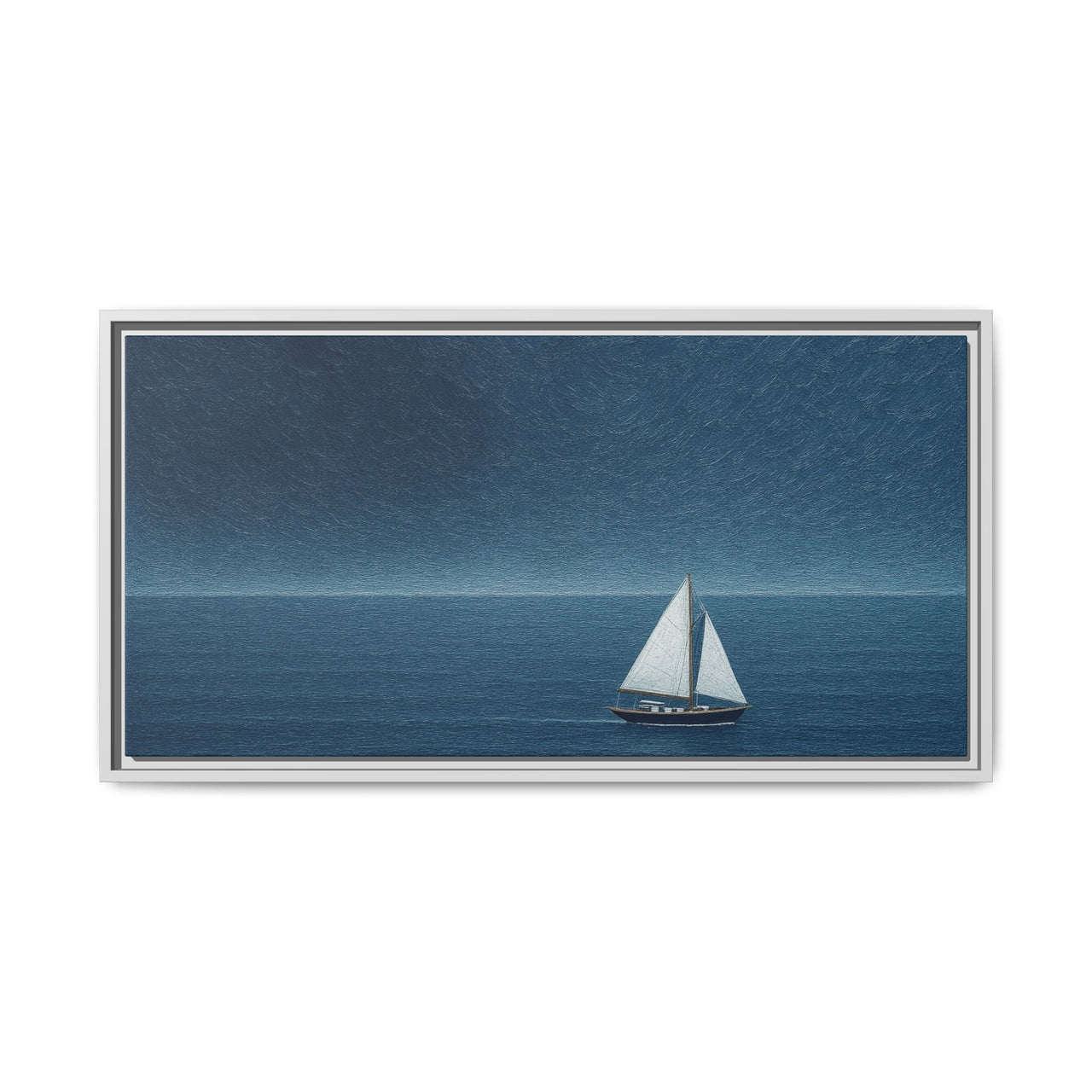 Sail Into Stillness Canvas Wall Art with Frame