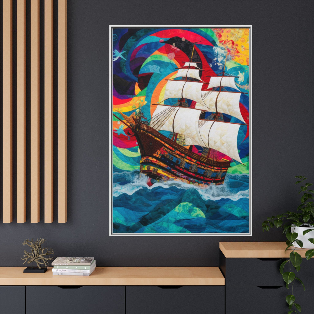 Sails of Change Canvas Wall Art with Frame