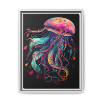 Thumbnail for Celestial Drifter Jellyfish Canvas Wall Art with Frame