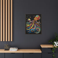 Thumbnail for Midnight Depths Octopus Canvas Wall Art with Frame