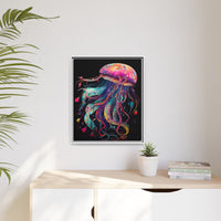 Thumbnail for Celestial Drifter Jellyfish Canvas Wall Art with Frame