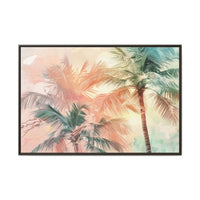 Thumbnail for Palm Glow Canvas Wall Art with Frame