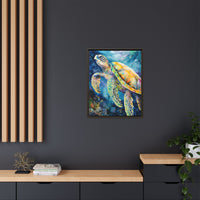 Thumbnail for Gliding Turtle Canvas Wall Art with Frame