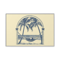Thumbnail for Palm Retreat Hammock Canvas Wall Art with Frame