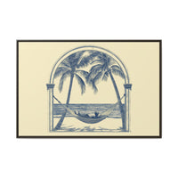 Thumbnail for Palm Retreat Hammock Canvas Wall Art with Frame