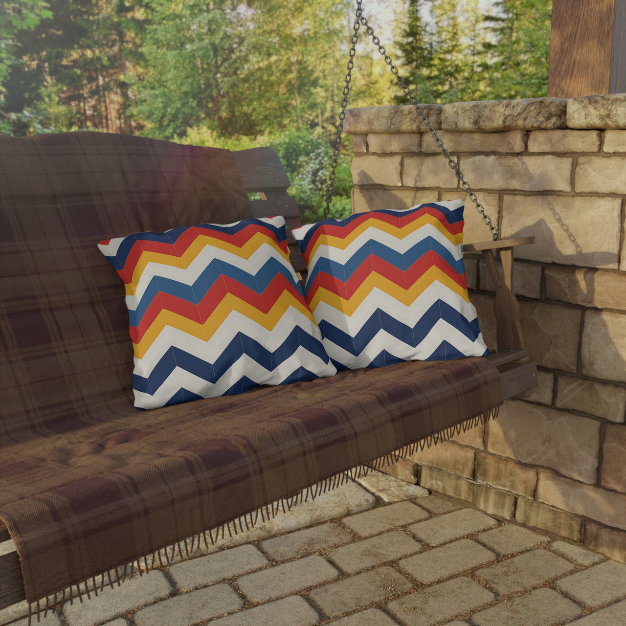 Chevron Vibes Outdoor Throw Pillow