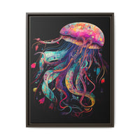 Thumbnail for Celestial Drifter Jellyfish Canvas Wall Art with Frame