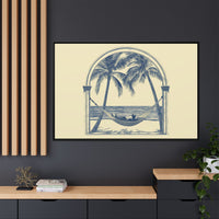 Thumbnail for Palm Retreat Hammock Canvas Wall Art with Frame