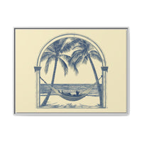 Thumbnail for Palm Retreat Hammock Canvas Wall Art with Frame