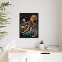 Thumbnail for Midnight Depths Octopus Canvas Wall Art with Frame