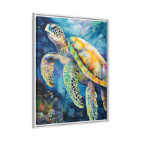 Thumbnail for Gliding Turtle Canvas Wall Art with Frame