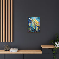 Thumbnail for Gliding Turtle Canvas Wall Art with Frame