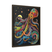 Thumbnail for Midnight Depths Octopus Canvas Wall Art with Frame
