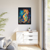 Thumbnail for Coral Carnival Seahorse Canvas Wall Art with Frame