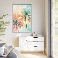 Thumbnail for Palm Glow Canvas Wall Art with Frame