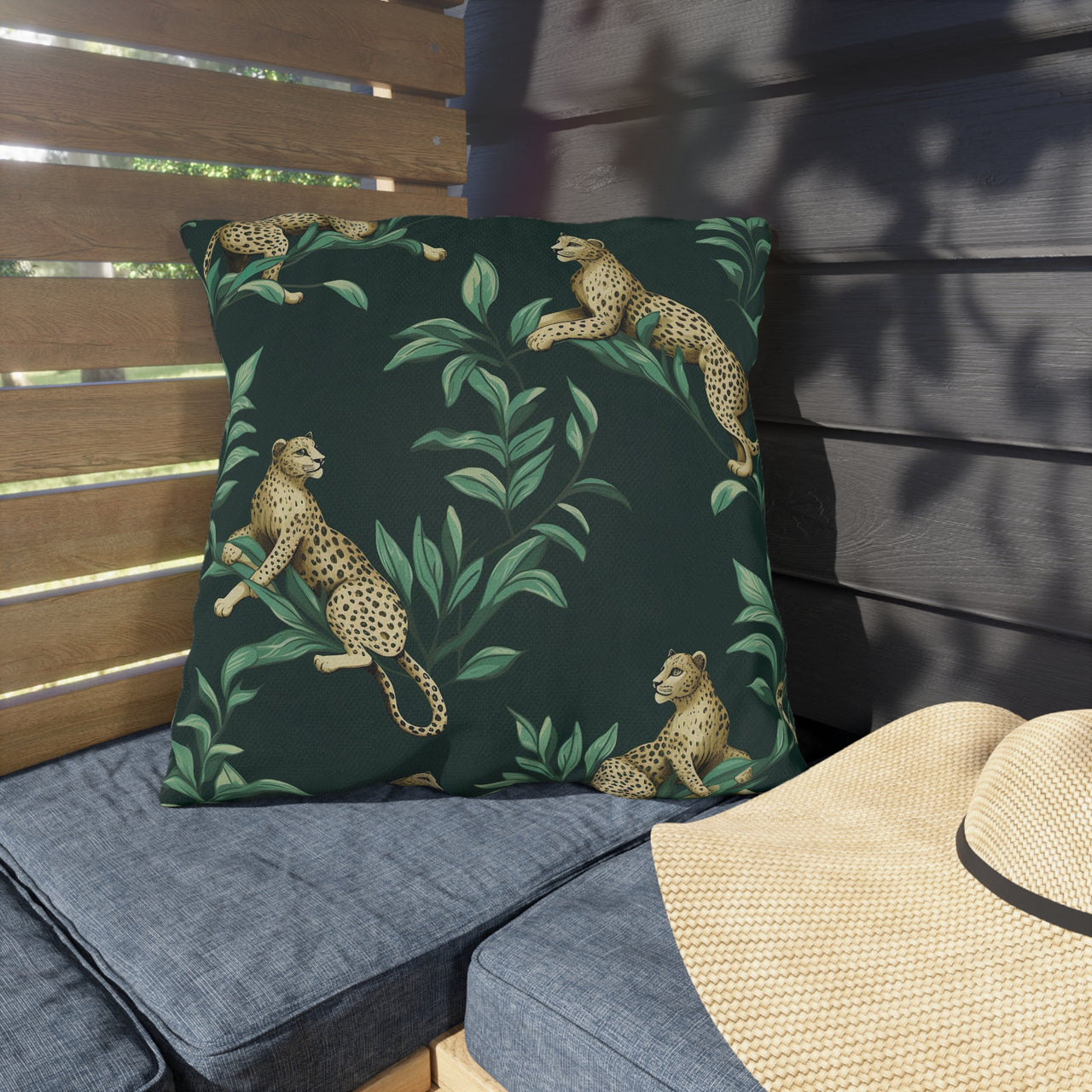 Chilling Leopards Outdoor Throw Pillow