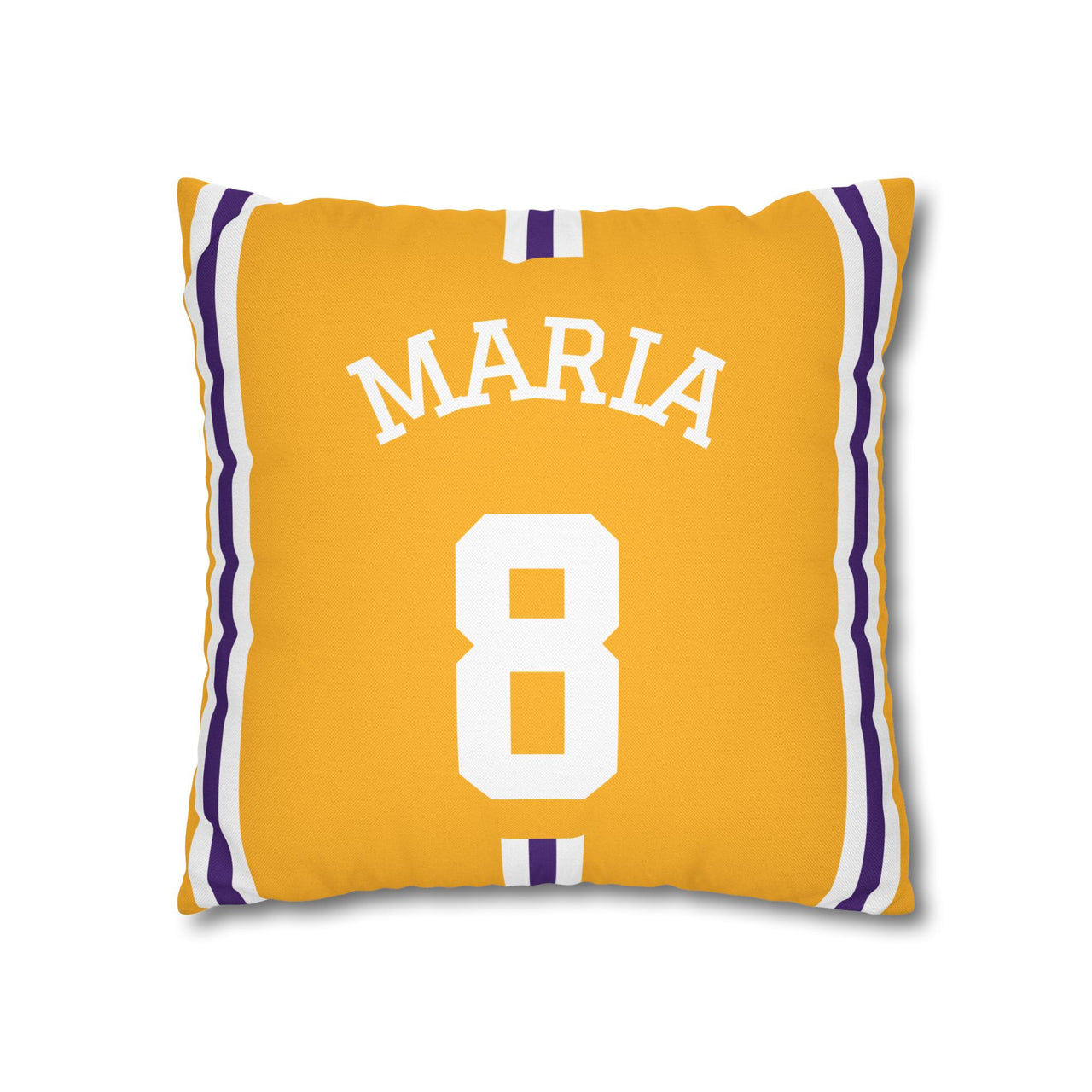 Los Angeles Yellow Square Pillowcase with Custom Name & Number
