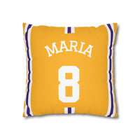 Thumbnail for Los Angeles Yellow Square Pillowcase with Custom Name & Number