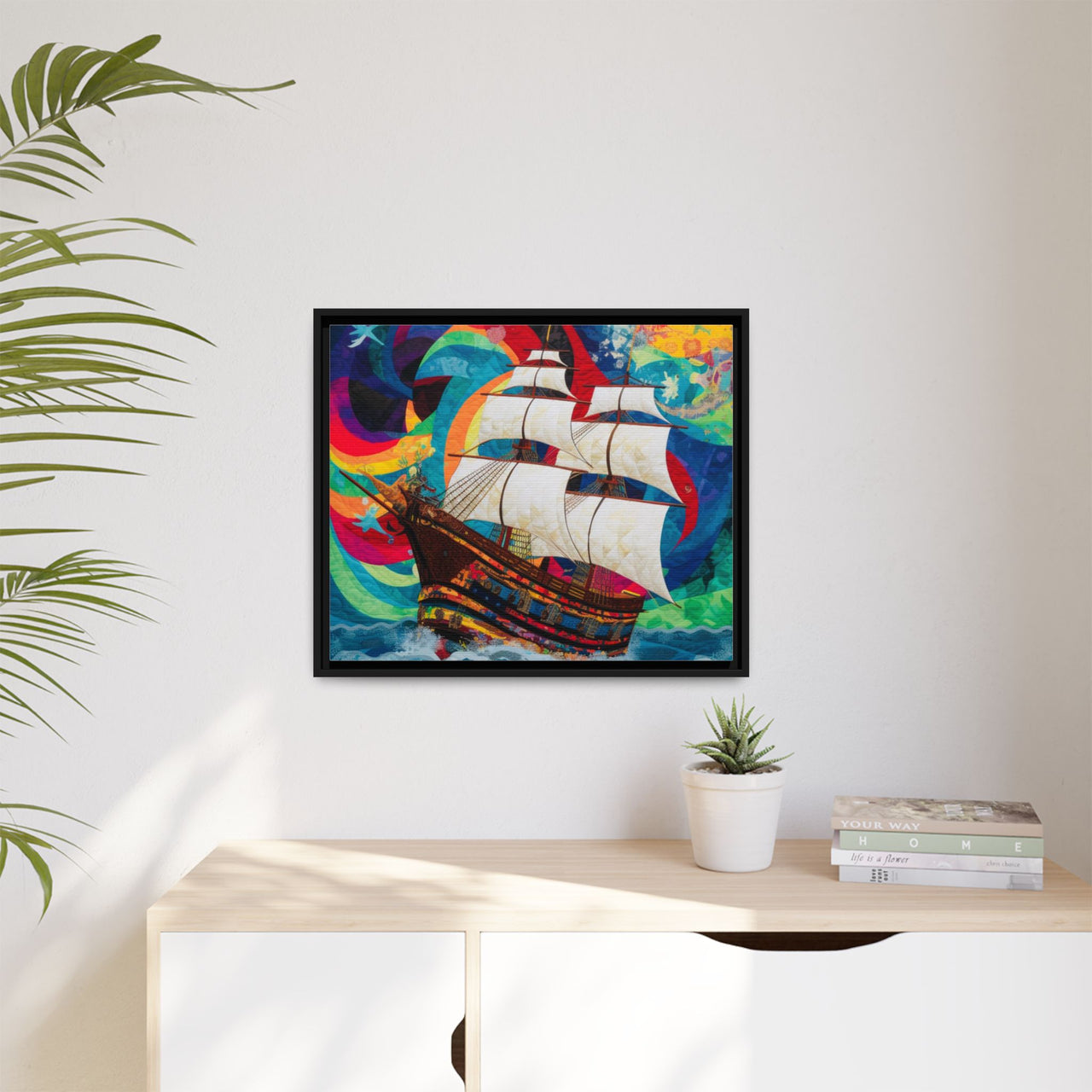 Sails of Change Canvas Wall Art with Frame