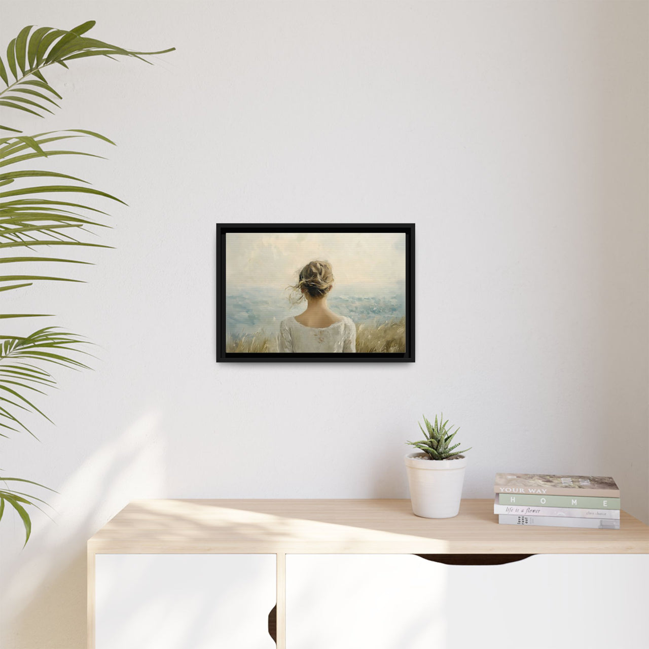 Where the Sky Meets Her Canvas Wall Art with Frame