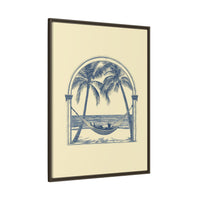 Thumbnail for Palm Retreat Hammock Canvas Wall Art with Frame