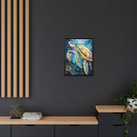 Thumbnail for Gliding Turtle Canvas Wall Art with Frame