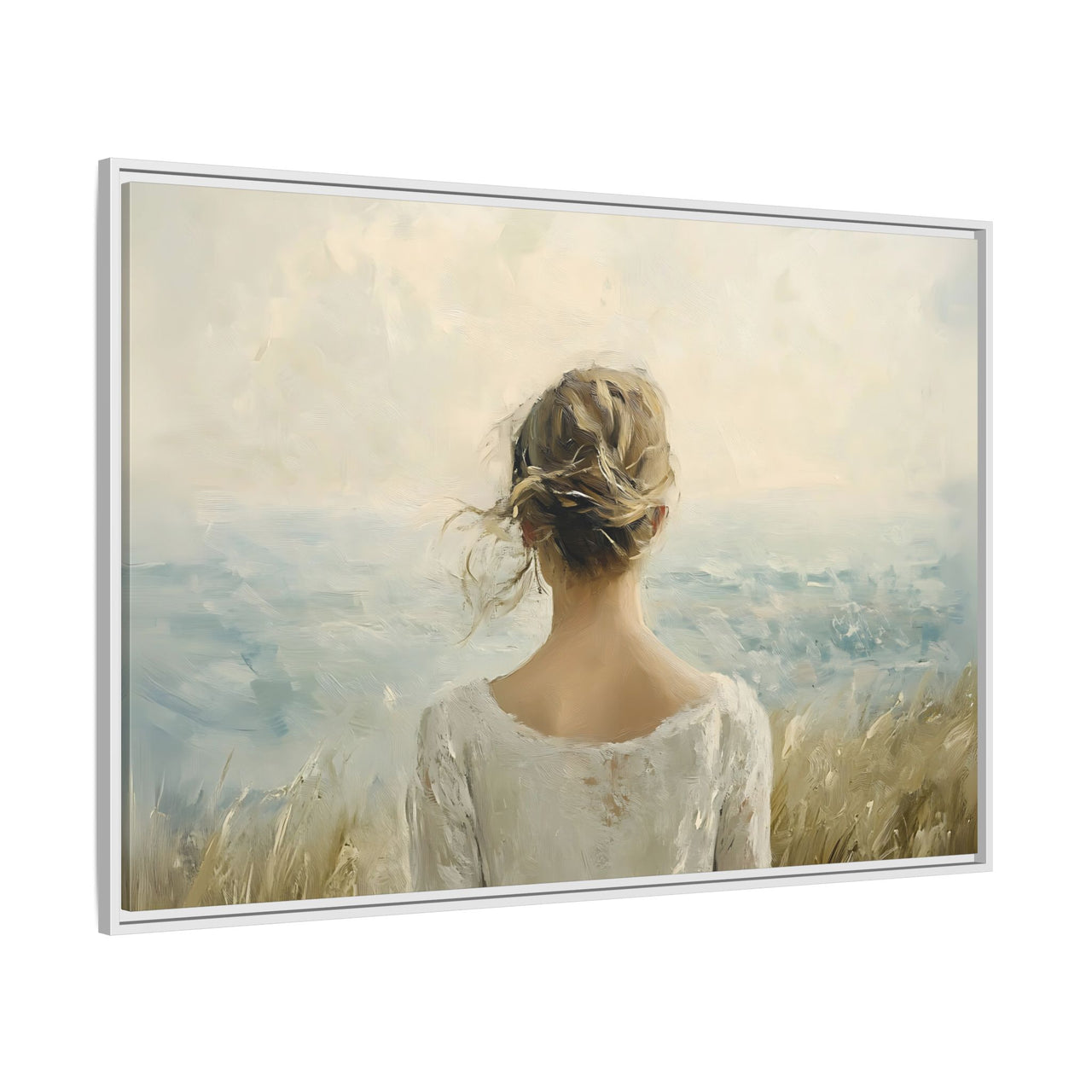 Where the Sky Meets Her Canvas Wall Art with Frame