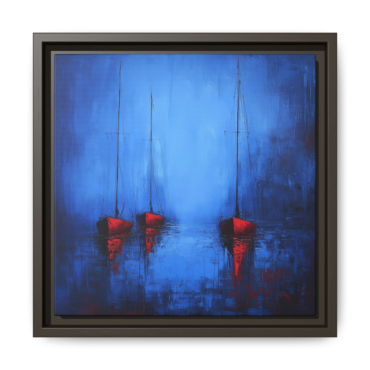 Nocturne at Sea Matte Canvas Wall Art with Frame