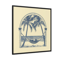 Thumbnail for Palm Retreat Hammock Canvas Wall Art with Frame