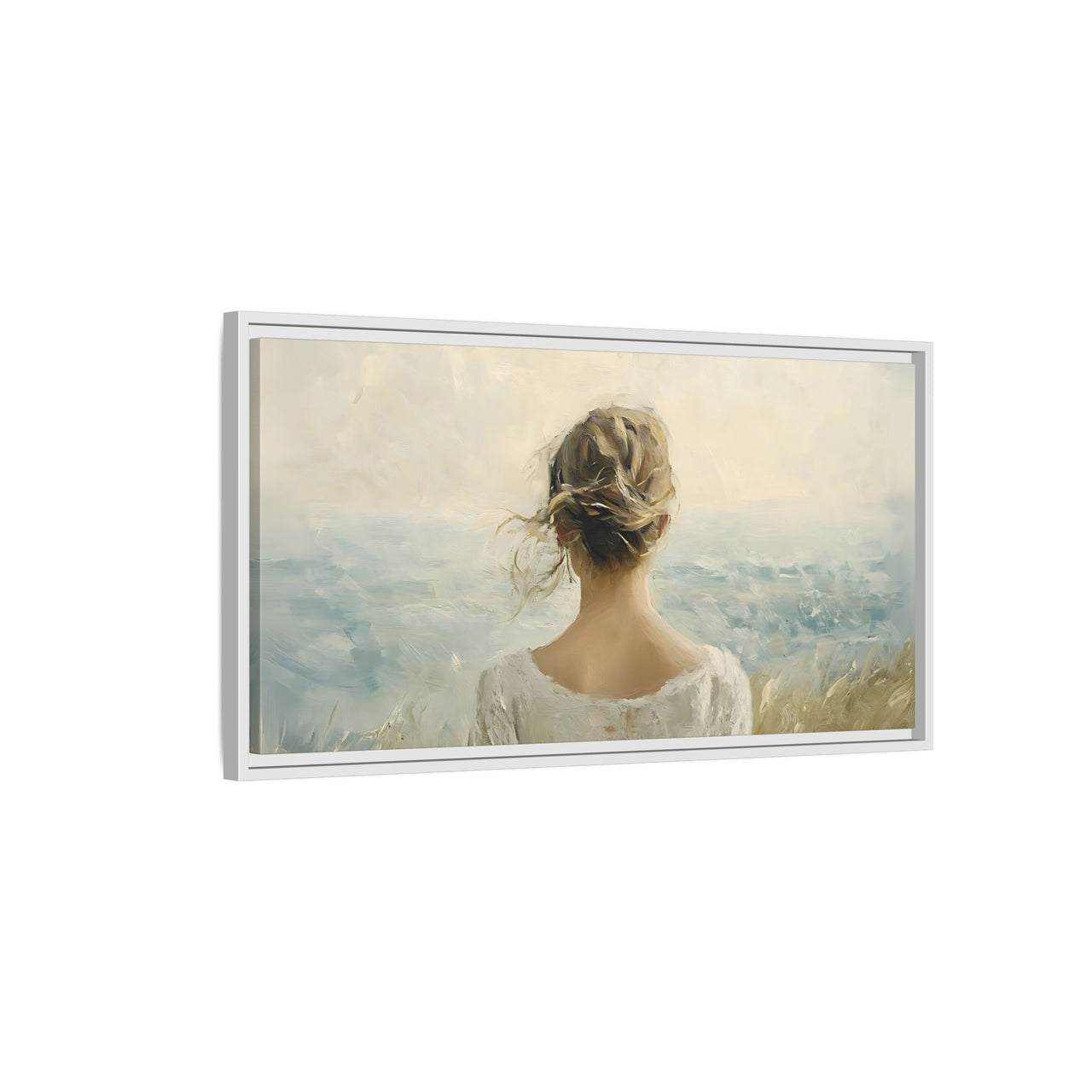Where the Sky Meets Her Canvas Wall Art with Frame