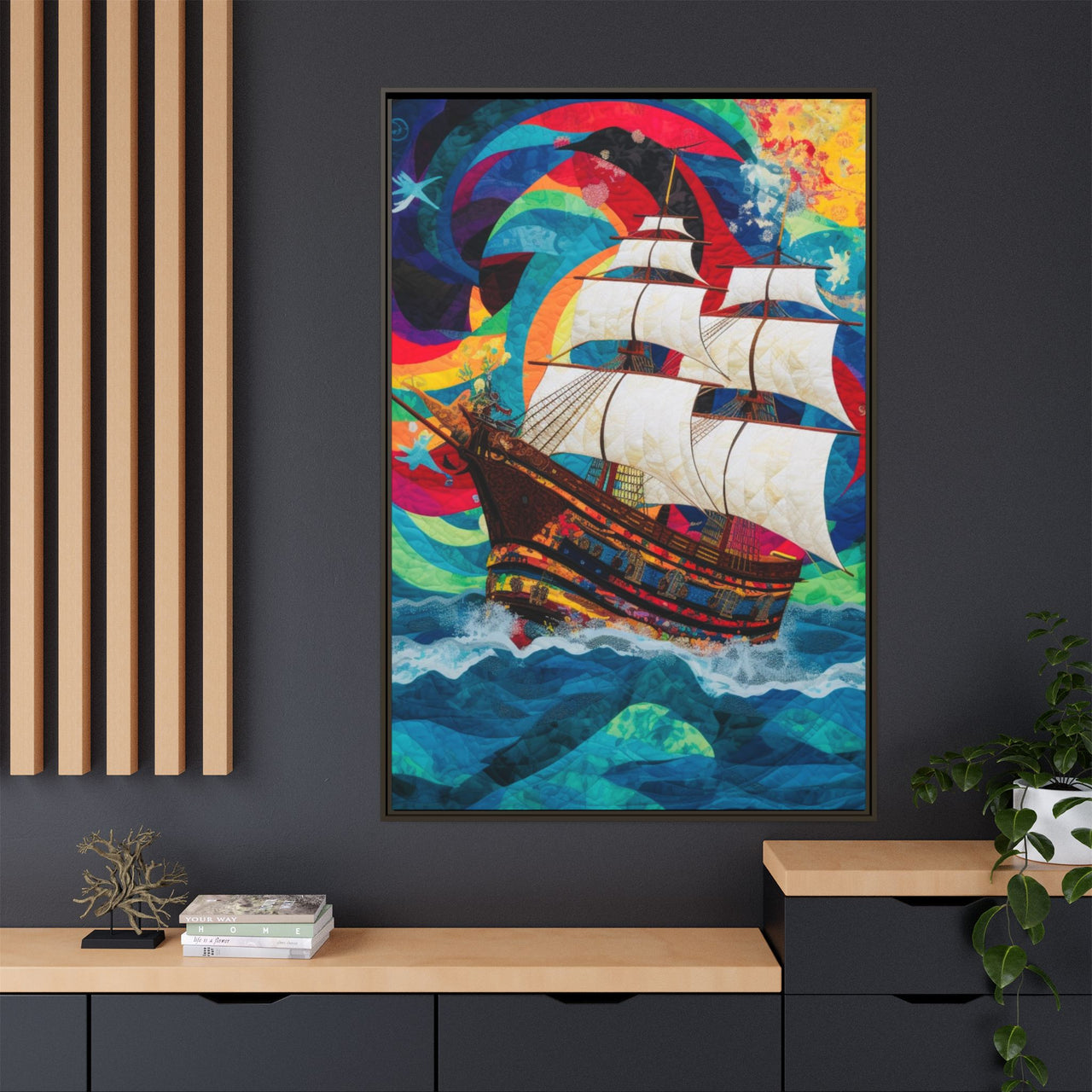 Sails of Change Canvas Wall Art with Frame