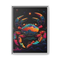 Thumbnail for Neon Tide Crab Canvas Wall Art with Frame