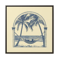 Thumbnail for Palm Retreat Hammock Canvas Wall Art with Frame