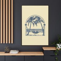 Thumbnail for Palm Retreat Hammock Canvas Wall Art with Frame