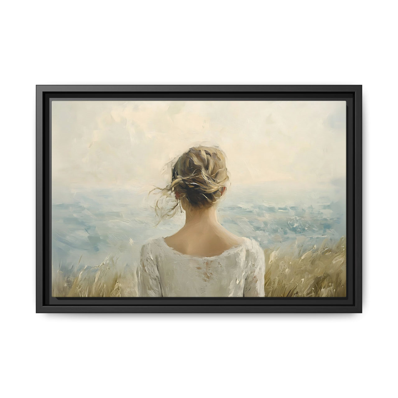 Where the Sky Meets Her Canvas Wall Art with Frame