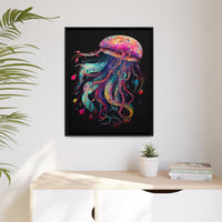 Thumbnail for Celestial Drifter Jellyfish Canvas Wall Art with Frame