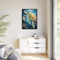 Thumbnail for Gliding Turtle Canvas Wall Art with Frame