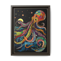 Thumbnail for Midnight Depths Octopus Canvas Wall Art with Frame