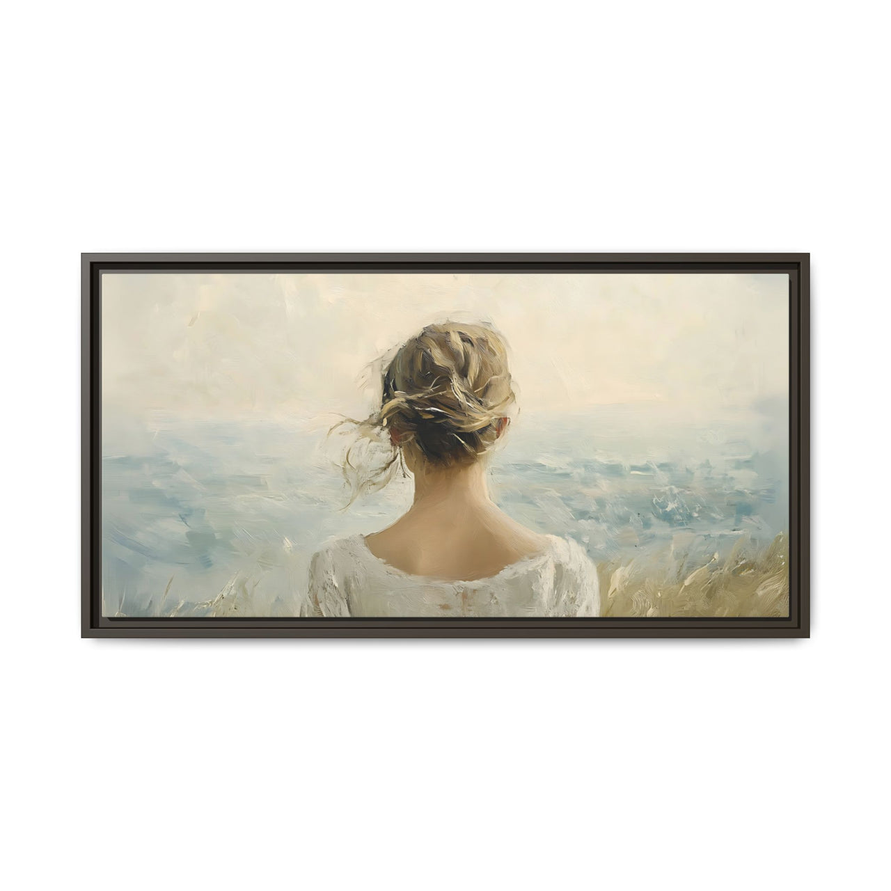 Where the Sky Meets Her Canvas Wall Art with Frame