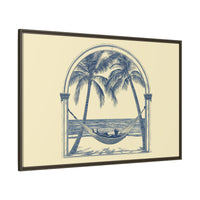 Thumbnail for Palm Retreat Hammock Canvas Wall Art with Frame