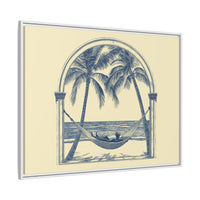 Thumbnail for Palm Retreat Hammock Canvas Wall Art with Frame