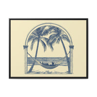 Thumbnail for Palm Retreat Hammock Canvas Wall Art with Frame