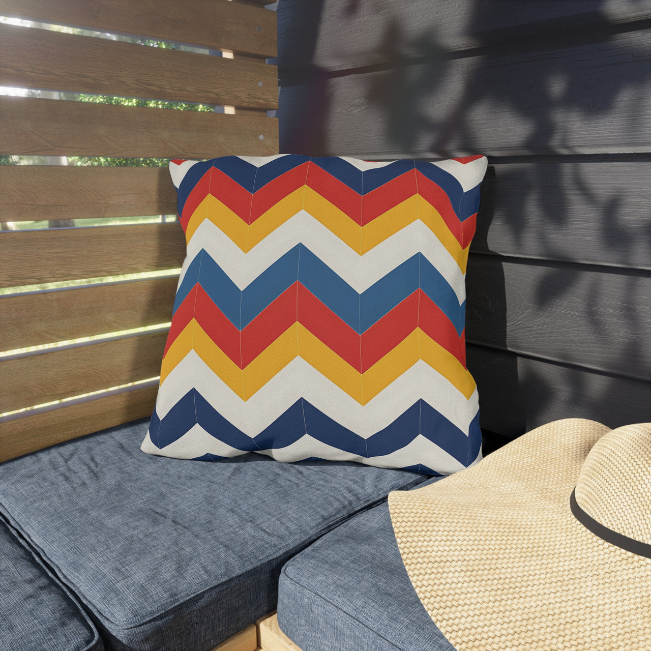Chevron Vibes Outdoor Throw Pillow