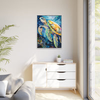 Thumbnail for Gliding Turtle Canvas Wall Art with Frame